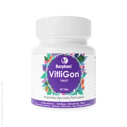बर्फानी विटलीगोन टैबलेट - सफेद पैच, रंग बदलने, डी-पिगमेंटेशन, तेज़ परिणामों पर अत्यधिक प्रभावी, स्प्रेड को प्रतिबंधित करने में मदद करता है- 60 टैब पैक