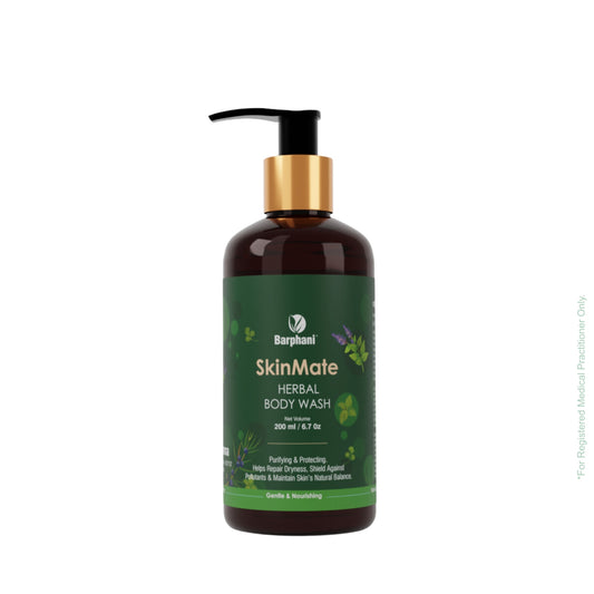 Barphani SkinMate Herbal Body Wash Natural Skincare For Dry Sensitive Skin Gentle Ayurvedic Care For Skin Discomfort Irritation SLS SLES Paraben-Free