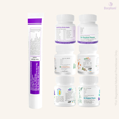 बर्फानी विटलीगोन कॉम्बो 4-विटिलिगो क्रीम (4) विटलीगोन टैब (60) आरोग्यप्लस टैब (90) शंखपुष्पीप्लस टैब (60) - विटिलिगो सफेद पैच और पुन: रंजकता के लिए