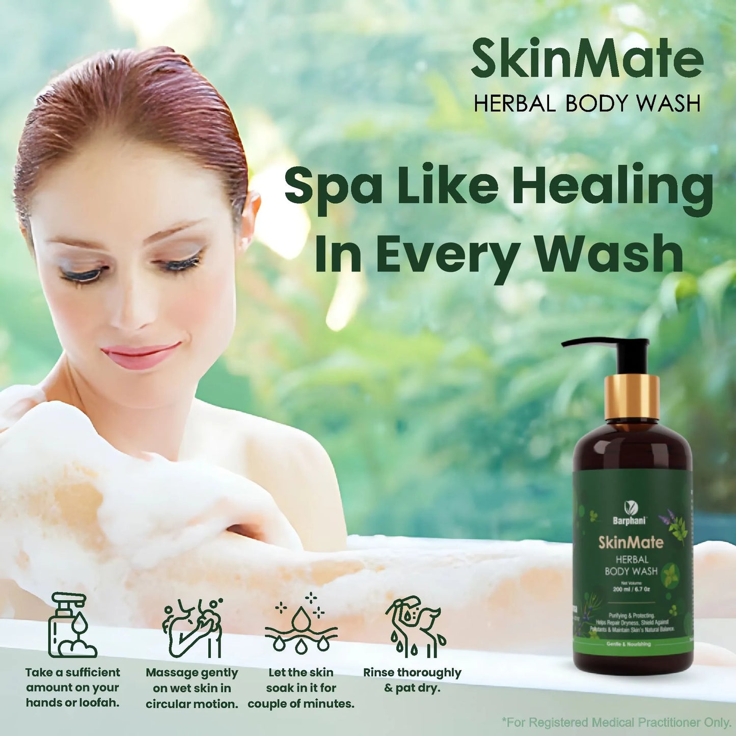 SkinMate Herbal Body Wash-200ml