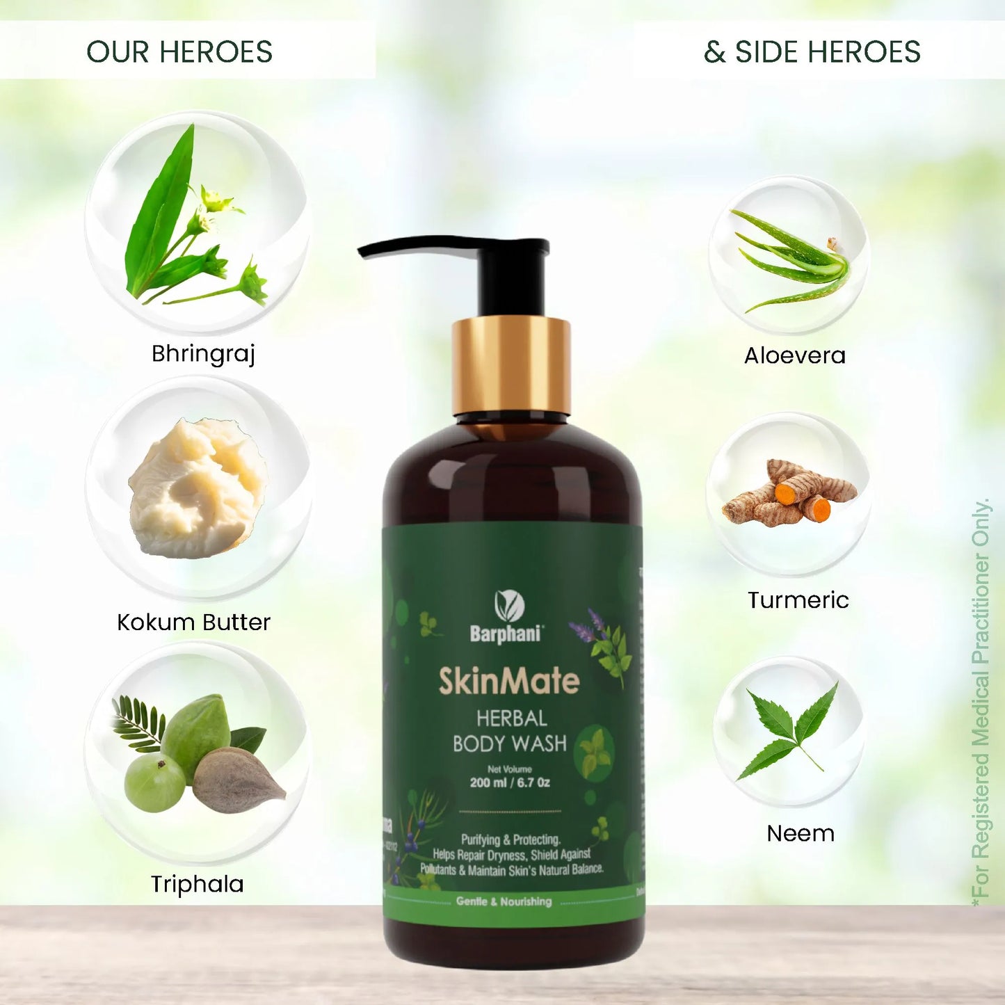 SkinMate Herbal Body Wash-200ml