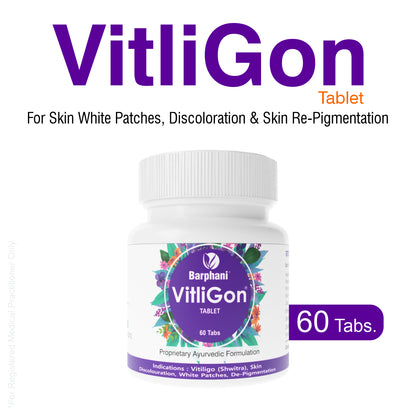 बर्फानी विटलीगोन टैबलेट - सफेद पैच, रंग बदलने, डी-पिगमेंटेशन, तेज़ परिणामों पर अत्यधिक प्रभावी, स्प्रेड को प्रतिबंधित करने में मदद करता है- 60 टैब पैक