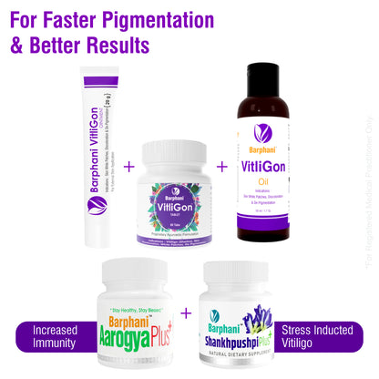 बर्फानी विटलीगोन टैबलेट - सफेद पैच, रंग बदलने, डी-पिगमेंटेशन, तेज़ परिणामों पर अत्यधिक प्रभावी, स्प्रेड को प्रतिबंधित करने में मदद करता है- 60 टैब पैक