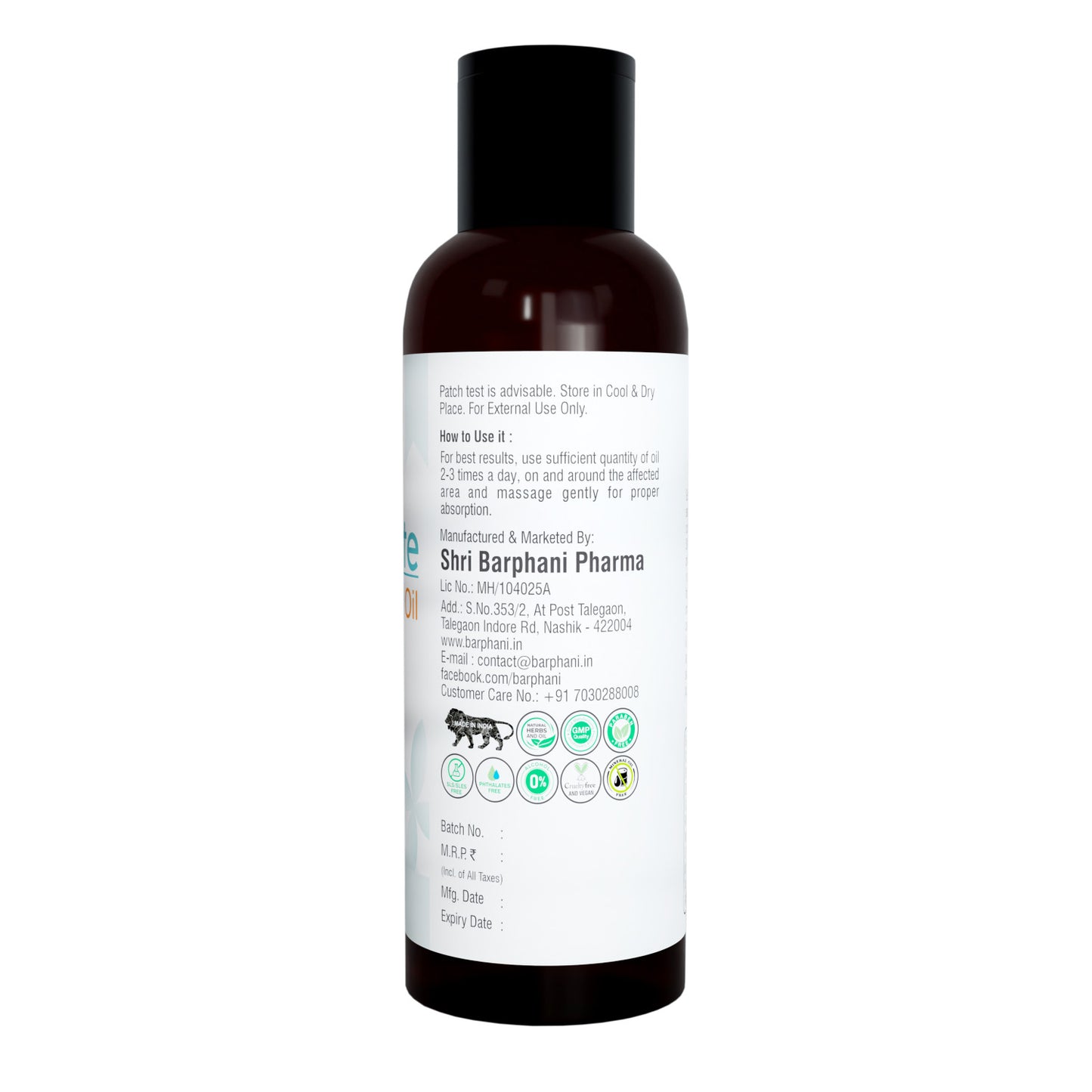 Barphani PsoroClear Kit4-Psoriasis Cream(6) PsoroClear Tab(60) EczoNil Tab (60) AarogyaPlus Tab(90) ShankhpushpiPlus Tab(60) SkinMate Oil (100ml) Longterm Psoro Relief