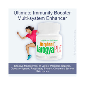 Barphani Aarogya Plus 60 Tabs Ultimate Immunity Booster Multisystem Enhancer For Vitiligo Psoriasis Eczema Digestive circulatory system & skin issues
