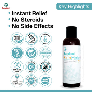 SkinMate Oil - Pre-Shower Calming Oil for Very Dry, Flaky, Itch-Prone Skin & Scalp