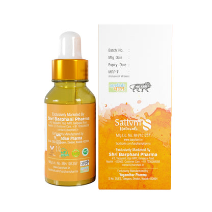 Sattvm Naturals Facial Oil and Face Mask Duo - Best Hyperpigmentation, Anti Aging Serum For, Glowing & Whitening Skin, Under Eye Dark Circles & Acne Pimple Patches
