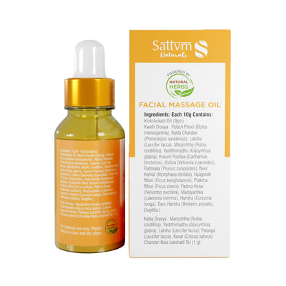 Sattvm Naturals Facial Oil and Face Mask Duo - Best Hyperpigmentation, Anti Aging Serum For, Glowing & Whitening Skin, Under Eye Dark Circles & Acne Pimple Patches