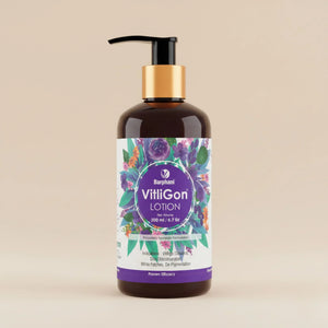 Barphani VitliGon Lotion 200ml for Vitiligo White Patches Uneven Skin Tone & Pigmentation Ayurvedic Solution Helps Restrict Spread & Increase Melanin