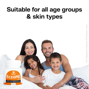 বারফানি EczoNil ট্যাব(৬০)-দ্রুত উপশম ক্রনিক একজিমা ডার্মাটাইটিস সোরিয়াসিস এক্সফোলিয়েটিভ চেইলাইটিস (ইসি) দাদ ছত্রাক সংক্রমণ চুলকানি লালভাব শুষ্ক ত্বক