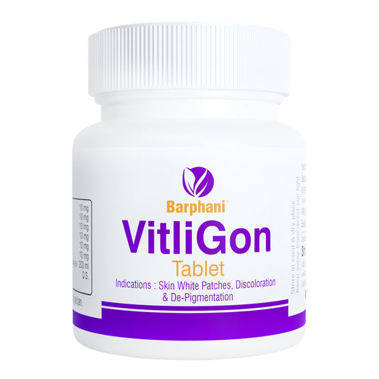 Barphani VitliGon Tablets - Super Effective on White Patches, Discolouration, De-Pigmentation, Faster Results, Helps Restricts Spread- 60 Tab Pack