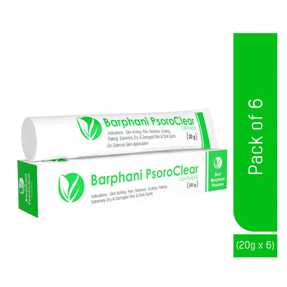 Barphani PsoroClear -All Natural Herbal Steroid Free Formulation for Body & Scalp Psoriasis Quick Action on Itching Redness Scaling Flaking 120g